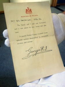 Digitised Letter from King George V