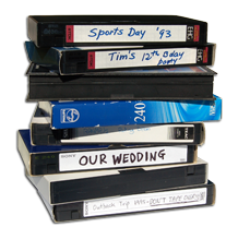 VHS video tapes converted to DVD